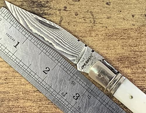 Perkin Damascus Folding knife, Unlocking Blade — view 6