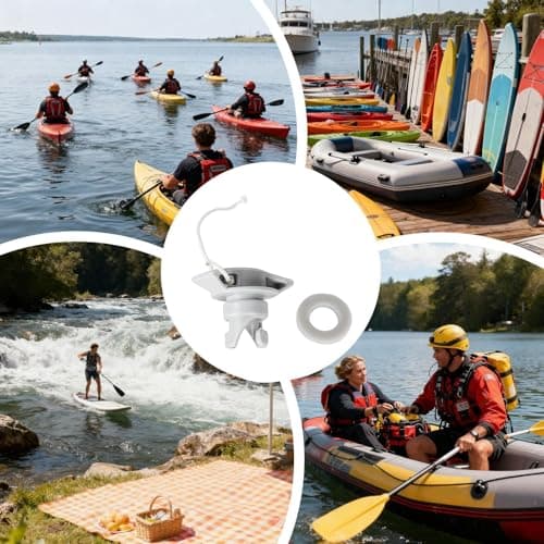 Air Valve Cover and Boats, 8 Hole Swivel Valve Part | Kayak Air Plug Adapter - Suitable for Boats, Paddleboards, Surfboards, River, Beach and Outdoor Activities — view 4