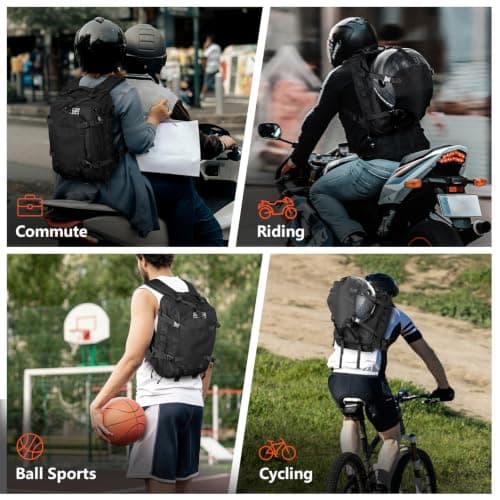 Motorcycle Backpack Helmet Bag: 20L Tactical Motorcycle Rucksack Men Women — view 6