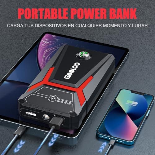 GOOLOO GE1500 Jump Starter Power Pack for 6.0L Gas / 4.0L Diesel 12V Cars — view 3