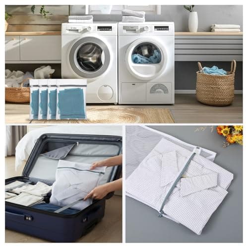 4Pcs Small Mesh Laundry Bags for Delicates Mini 11.8 x 7.87 Inches Durable Lingerie Bags for Washing Delicates Machine for Lingerie Underwear Socks Baby Clothes Travel 30x20cm — view 5