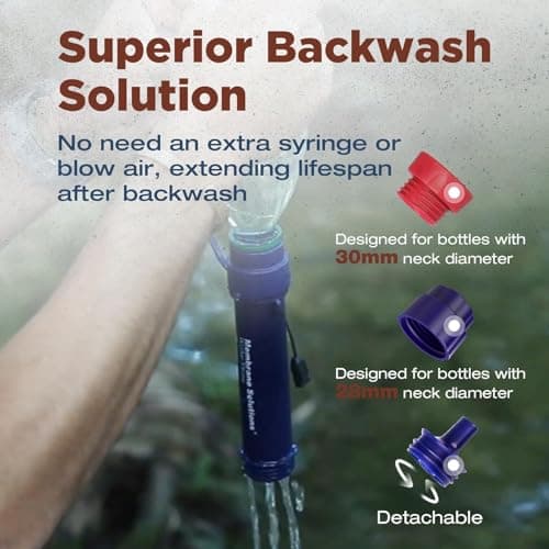Membrane Solutions Detachable Water Filter Straw S2, 1 Pack — view 6