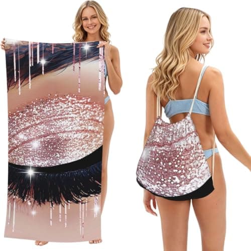 Beach Towel with Bag Large Soft Quick Dry Microfiber Travel Blanket