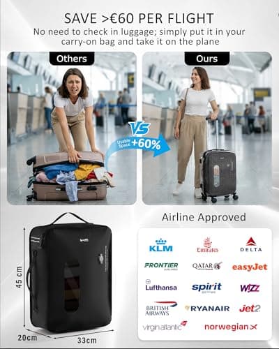 COOLIFE Vacuum Bags for Travel, TPU Vacuum Storage Bags Reusable Vacuum Compression Bags for Carry-on Baggage, Home Storage and Moving- Space Saver Vacuum Bags — view 3