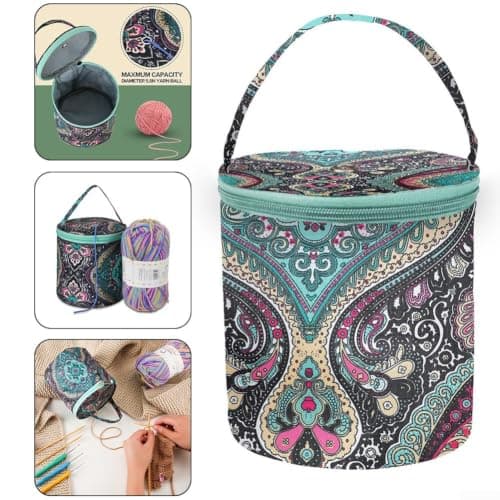 Hook And Needle Case, Portable Knitting Basket, Compact Wool Pouch — view 4