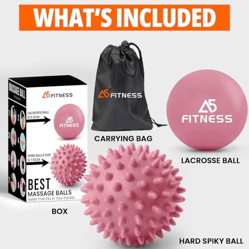 Lacrosse and Hard Spiky Massage Ball Set (Pink Combo) — view 4