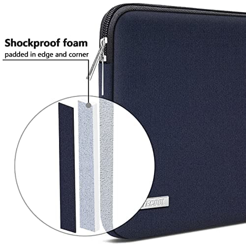 TECOOL 15.6 Inch Laptop Sleeve Protective Laptop Case 15.6 Inch,Dark Blue — view 4