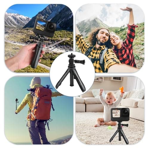 Mini Tripod Selfie Stick for Action Camera,13-25cm Extendable Camera Stand — view 6