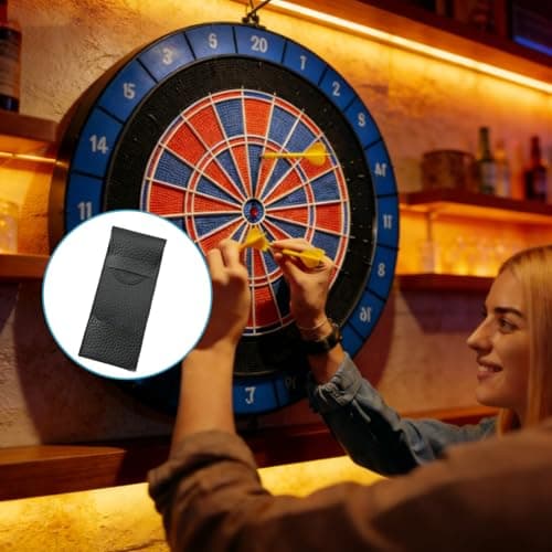 CHXTguyue PU Leather Darts Case 3-Dart Portable Compact Durable Storage Holder - Professional Organiser for Soft Tip & Steel Tip Darts | Home Travel Pub Use — view 5