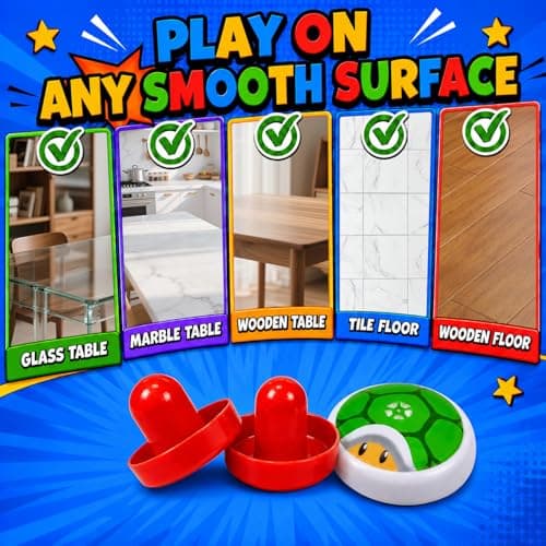 Glückpa Super Bro Tabletop Air Hockey Game with Hover Puck and 2 Paddles — view 2