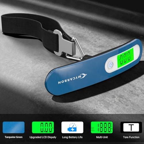 MYCARBON Luggage Scale Portable Digital Suitcase Scales Hanging 110lb/50kg — view 3