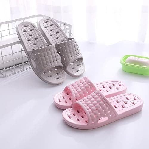 JIJIe Bathroom Slippers - Quick-Dry Breathable Non-Slip Shower & Travel Slippers - Men & Women - Black - EU42/43 — view 4