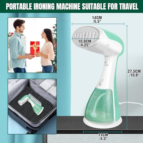 2000W Handheld Portable Garment Wrinkle Remover, Fast Heat Up In 30 Seconds, Clothes Steamer Handheld Large 300ml Detachable Water Tank — view 2