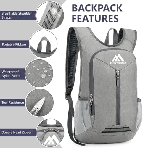 flintronic Foldable Backpack, Ultra Lightweight Rucksack, 16L Hiking Backpack, Unisex Packable Backpack For Men Women, Waterproof Travel Daypack For Outdoor Sport Biking Hiking Climbing — view 3
