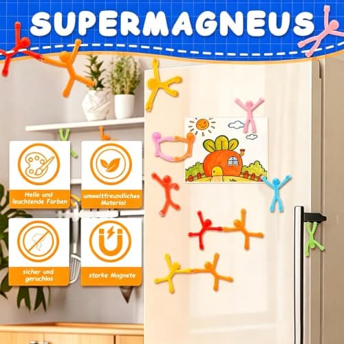 10 Pack Magnetic Men, Magnetic Toys, Portable Magnetic Travel Toys, Magnetic People, Magnet Fidgets, Bendable Magnetic Men Fidget Toys For Whiteboard, Fridge Decor & Travel Entertainment — view 5