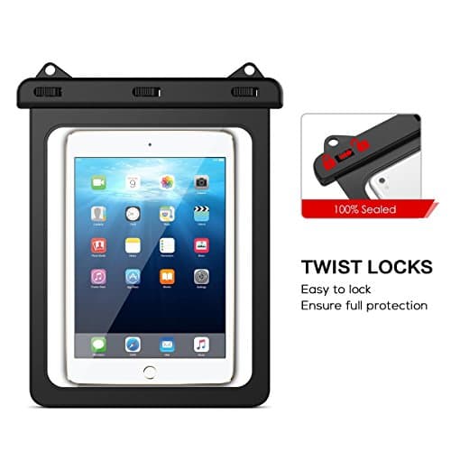 HopMore Universal Waterproof Case for iPad Samsung,Tablet Pouch Dry Bag for iPad 10/9/8/7 10.2"/9.7" / Pro 9.7/10.5/11 / Air 10.9,Galaxy Tab S6 Lite/A9+/A9,Fire HD 10,Android Tablet Up to 11 inch — view 3