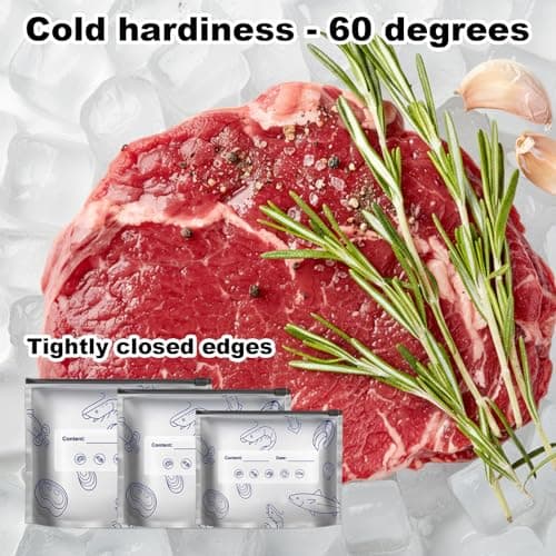 61-Pack Aluminum Foil Bags, Reusable Aluminum Foil Sealable Storage Bags, Aluminum Foil Freezer Bags with Marker Pen, Three Sizes for Meal Prep, Picnics, Freezing, and Travel Snacks (S+M+L) — view 6