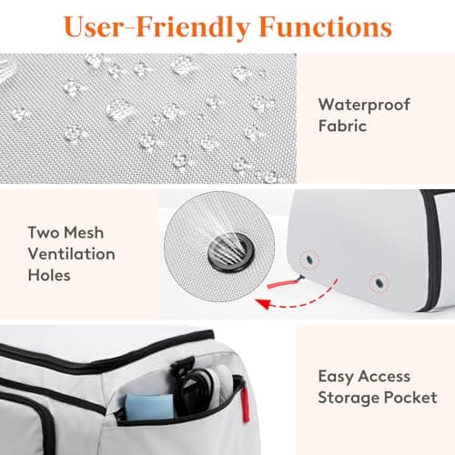 Lifewit Silver Grey Sports Duffle Gym Bag with Separate Shoe Compartment — view 5