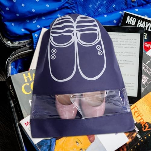 10Pcs Large Capacity Non-Woven Shoe Bags with Drawstring Closure — view 5