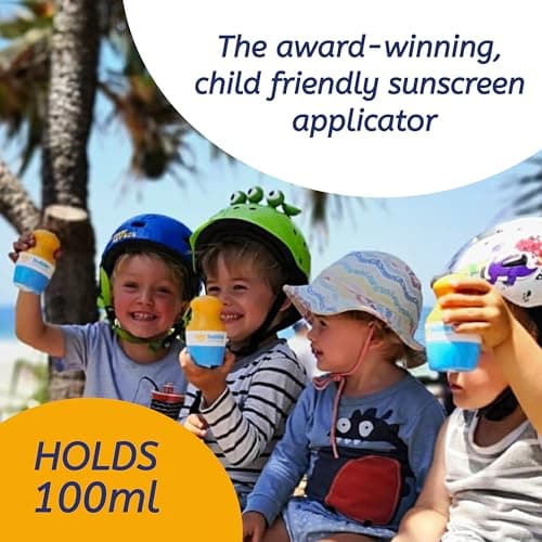 Solar Buddies Refillable Roll On Sponge Applicator For Kids, Adults, Families, Travel Size Holds 100ml Travel Friendly for Sunscreen, Suncream and Lotions (Pink, Pink) — view 2