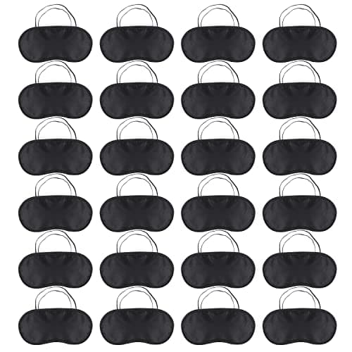 kuou 24 Pack Sleep Eye Mask Shade Cover, Blindfold Travel Sleep Cover