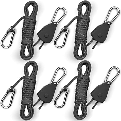 KOKKOYA 4.6m Rope Ratchet Tie Downs Paracord Strap Camping Tensioner 1/8 in