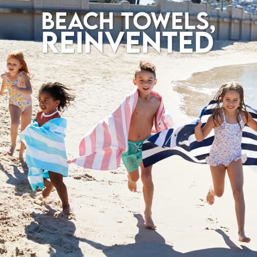 Dock & Bay Kid's Towel - For Beach Use - Quick Dry, Sand Free - Compact, Lightweight - 100% Recycled - Includes Bag - Cabana - Whitsunday Blue, Medium (130x70cm, 51x28) — view 5