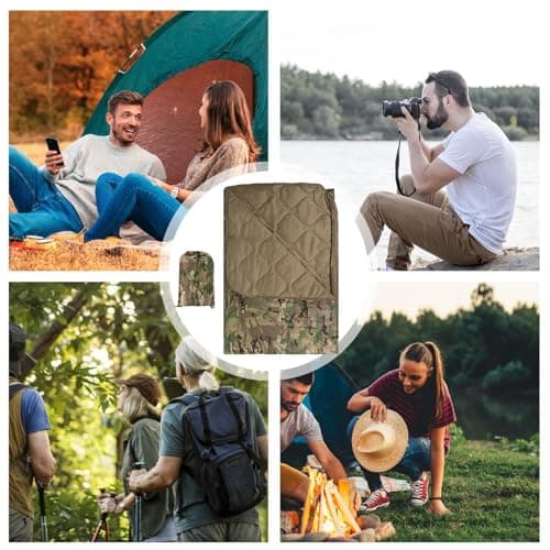 Down Camping Blanket,Packable Large Outdoor Travel Blanket Backpacking Quilt, Lightweight Warm Quilt for Camping Stadium, Beach, Airplane — view 4