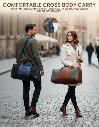 Genuine Leather Large Holdall Bag for Men & Women — view 3