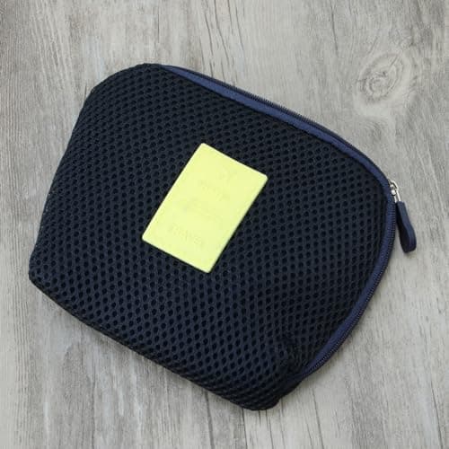MOBUTOFU Universal Shockproof Charger Cable Organizer Travel Pouch with Mesh Pocket and Several Compartments for Phone and Earphones, Back to School Cable Storage Bag and Travel Blue — view 5