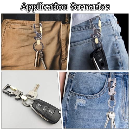 4-Piece Keyring Bottle Opener Set with Quick-Release Detachable Rings — view 5