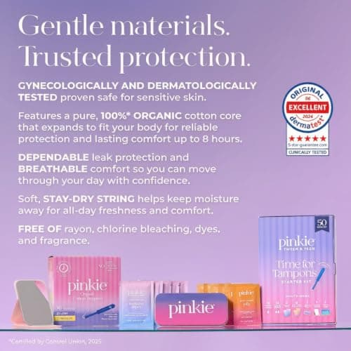 Pinkie Time for Tampons Starter Kit for Teens & Beginners - 50 Piece Set — view 5