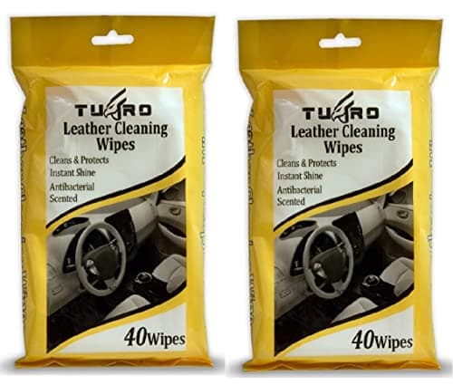 4‑in‑1 Multi‑Purpose Leather Cleaning Wipes | Removes Dirt & Grime | Car, Furniture, Sofas, Jackets, Bags, Shoes & More | Detailer, Protector & Antibacterial Wipes (80 Wipes in 2 Packs) — view 6