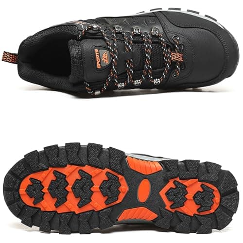 Topwolve Hiking Boots Men's Women's Waterproof Walking Shoes Low Rise Trekking Climbing Shoes Outdoor Backpacking Camping Trails Shoes,Black,6 UK — view 4