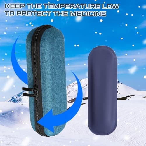 Insulin Cooler Travel Case Diabetic Storage Organizer Medication Cooler Cool Bag Portable Insulin Pen Cases Insulated Bags Diabetic Travel Case with Reusable Gel Ice Pack — view 6