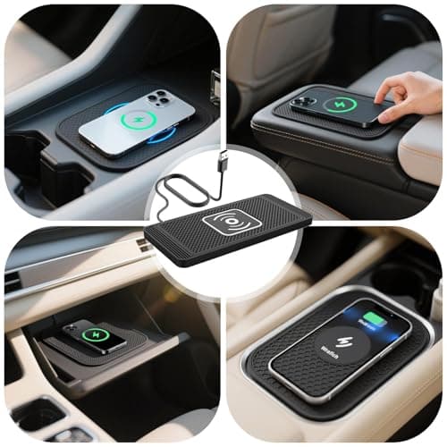 Wireless Charger for Car - Silicone 15.7x78.5x0.7cm Quick Charge | Auto Phone Charging Pad with Travel Non-Slip Design, Center Console, Docking Station for — view 4