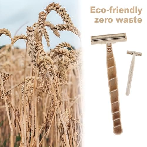 Disposable Razors Bulk for Men & Women – Twin Blade Unisex Shavers – Eco-Friendly, Biodegradable, Non Toxic, Made from Recycled Wheat Straw 100 count — view 3