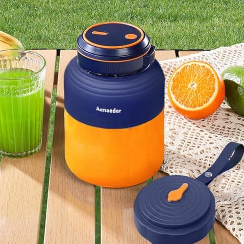 2026 New Portable Wireless Juicer Cup, 38 Blades Large Capacity Portable Blender, Freshly Juiced in 40s, USB Rechargeable with Dual Lid Multifunctional Bottle for Juices, Milkshake, Smoothie (Blue) — view 3