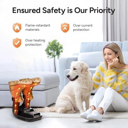 Renogy Boot Dryer Shoe Dryer, Glove Dryer & Boot Warmer with Heat Blower, Portable Adjustable Rack and Timer, Folding Design & Quick Drying for Shoes, Gloves, Hats, Socks, Ski Boots — view 5
