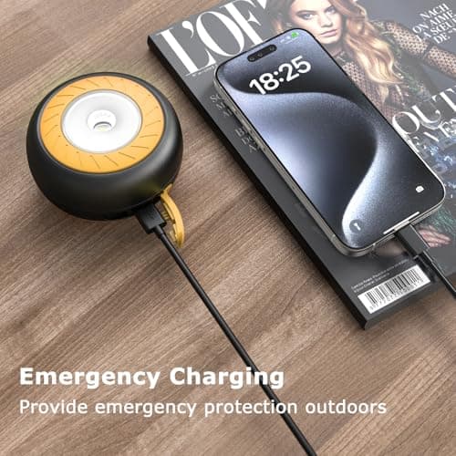 GlobaLink Rechargeable Camping Lantern, Solar Powered Camping Light，Yellow — view 4