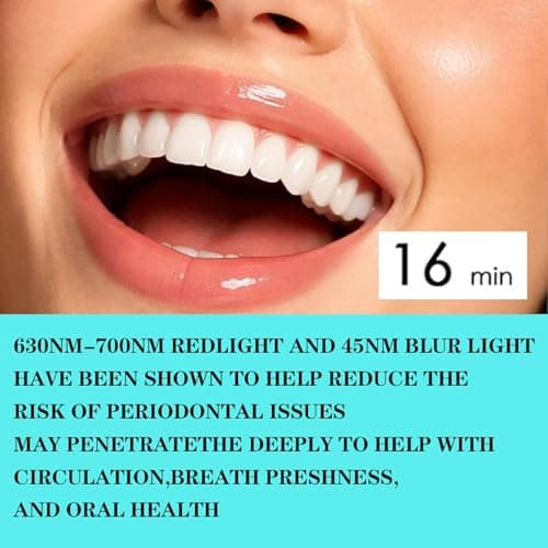 Oral Care Device for Gums – 16 LED Gum Comfort Support, Light Oral Hygiene Tool with USB/USB-C/iPhone/Android Adapters, No Batteries Needed, Soft Silicone Mouth Tray for Daily Use — view 4