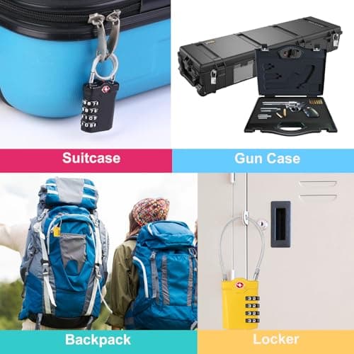 ZHEGE TSA Approved Luggage Locks, Suitcase Padlocks (Yellow, 2P) — view 6