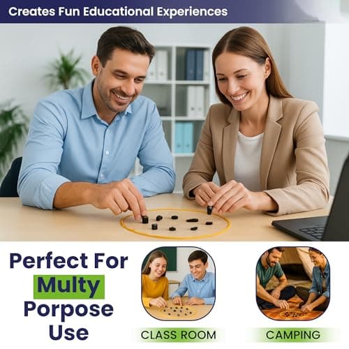 Magnetic Chess game with Stones, Fun Strategy Game for Kids and Adults, Educational Chess and Checkers for Family, Portable and Travel-Friendly, for Christmas and Birthdays — view 3