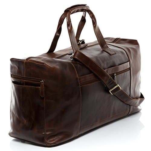 SID & VAIN Travel Bag Holdall Bristol XXL Duffel Bag Real Leather 65 cm Weekender Duffle Leather Bag Women and Men — view 2