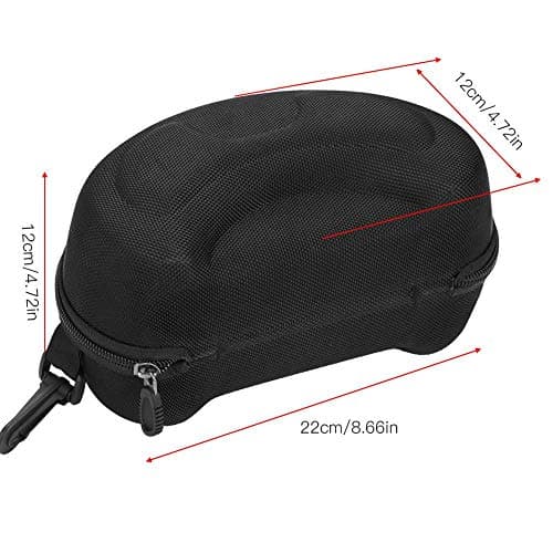 Hard EVA Ski Goggles Case, Protective Travel Carrying Box for Snowboard Goggles Sunglasses and Eyewear with Hook Zipper Closure — view 4