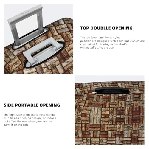 FSCEV Wine Cork Trolley Suitcase Protective Cover Business Travel Luggage Protector Fashion 18-32 Inches — view 5
