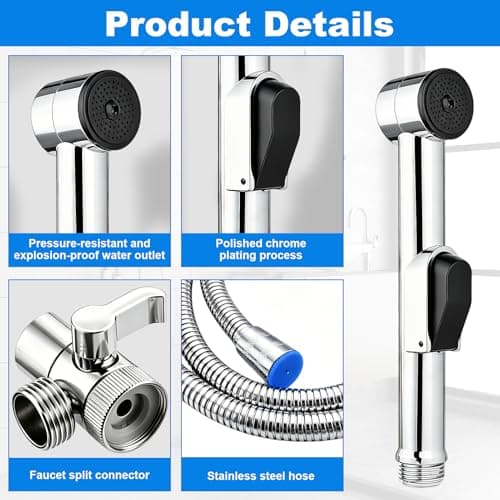 Home Handheld Toilet Set Bidet Sprayer with Faucet Spray for Toilet — view 4