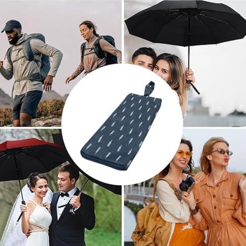 Foldable Umbrella Cover – Waterproof Carry Pouch, Fast Dry Storage Sleeve, Handheld Organizer | Compact Umbrella Bag Featuring Absorbent Lining Strap For Work School Trips Commuting Rain Weather Use — view 4