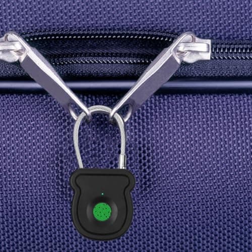 FACAIIO Smart Fingerprint Padlock with USB Decoder, 0.5s Fast Unlock Biometric Lock, 20 Fingerprints Storage, Type-C Rechargeable Security Lock for Gym Locker Cabinet Backpack Suitcase — view 5