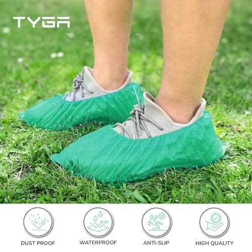 TYGA STORE 30 Pieces Disposable Shoe Covers - Green — view 2